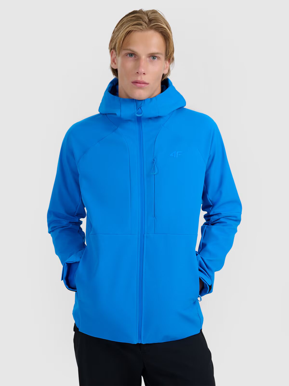 4F Geacă softshell anti-vânt membrană 10000 pentru bărbați - albastră XXL