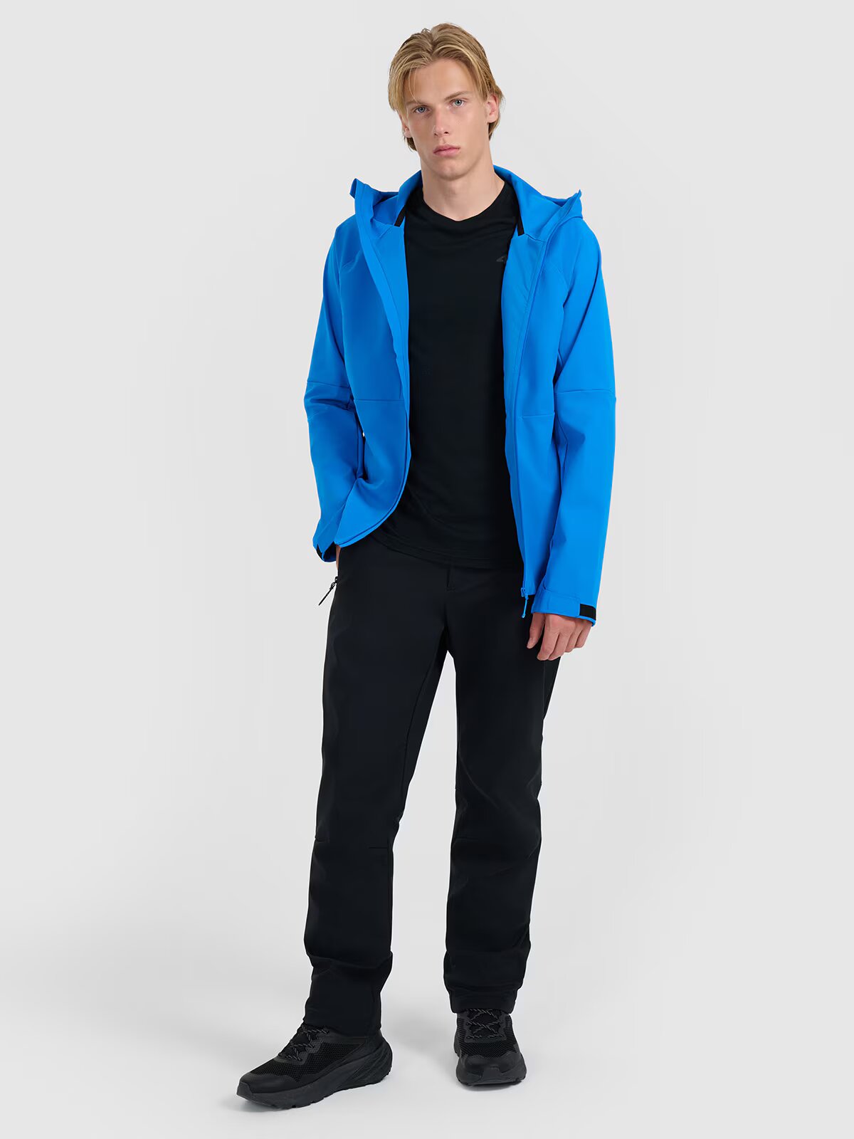 4F Geacă softshell anti-vânt membrană 10000 pentru bărbați - albastră XXL