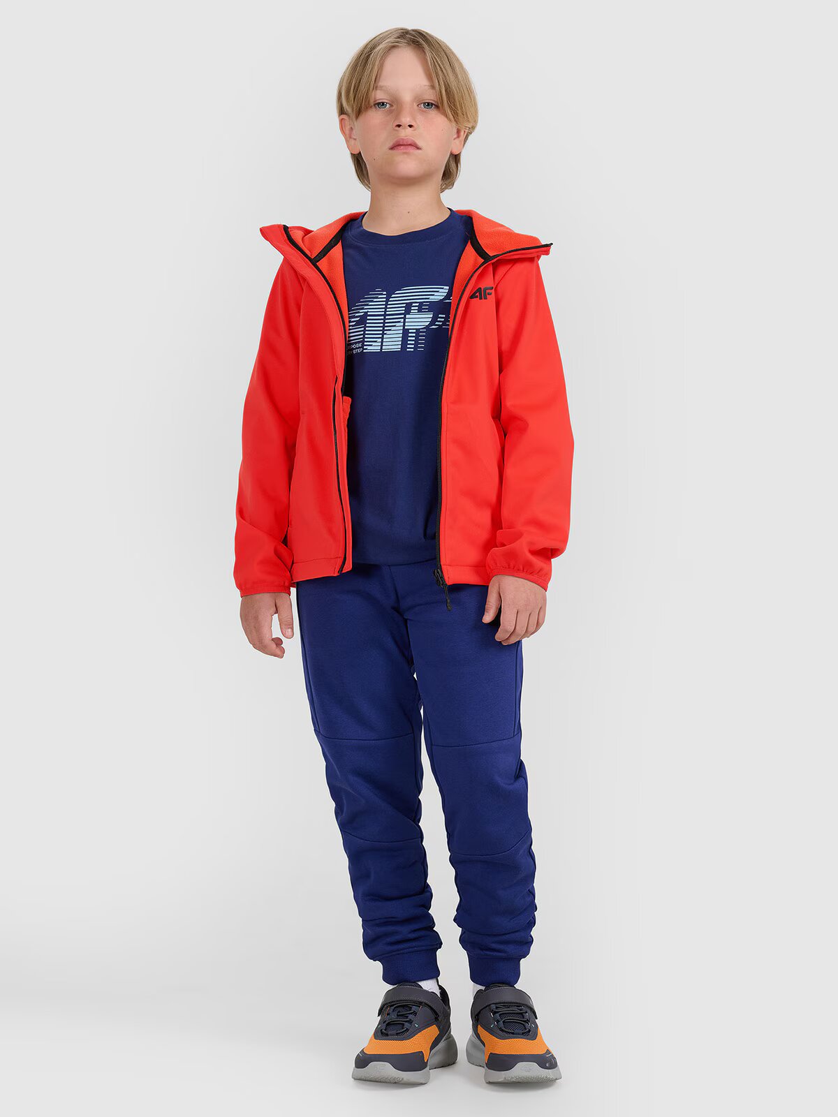 4F Geacă softshell anti-vânt membrană 5000 pentru băieți - roșie 164