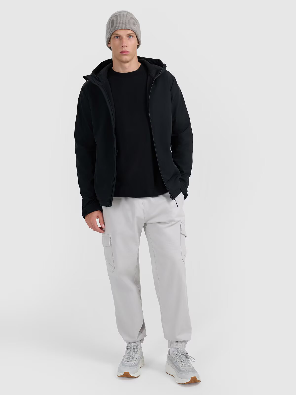 4F Geacă softshell anti-vânt membrană 5000 pentru bărbați - neagră XXL