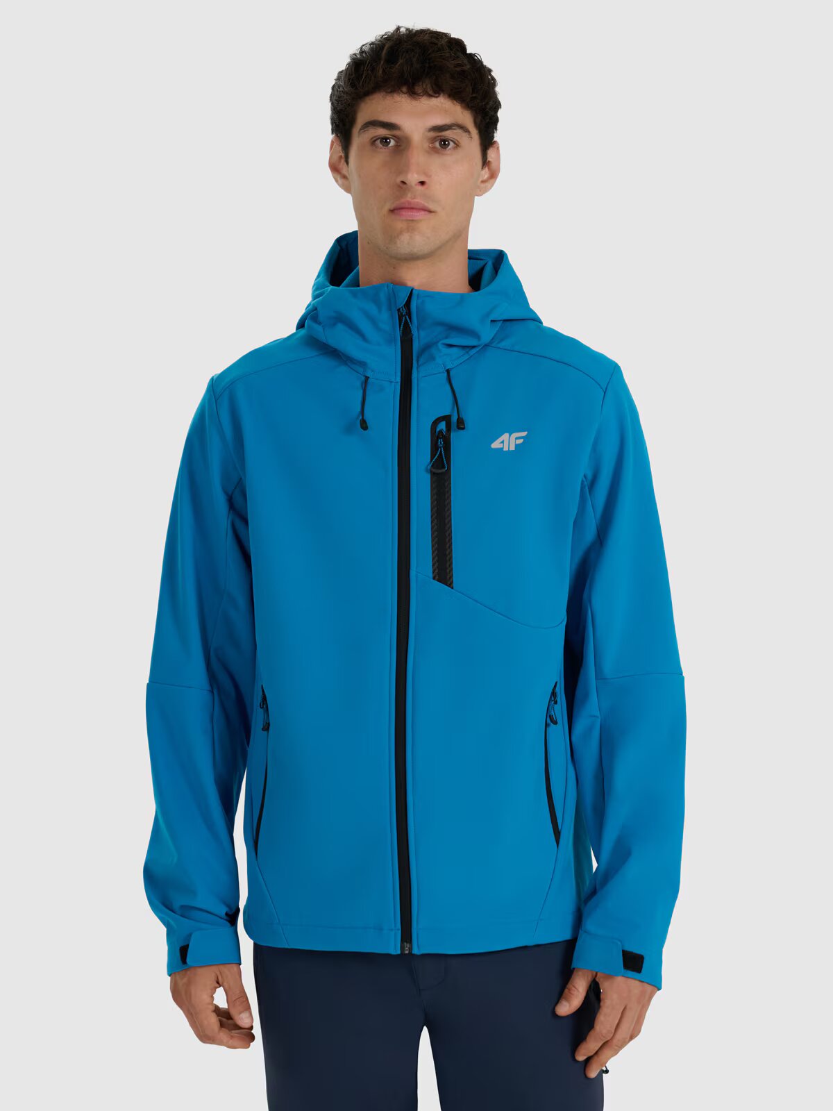 4F Geacă softshell anti-vânt membrană 8000 pentru bărbați - albastră XXL