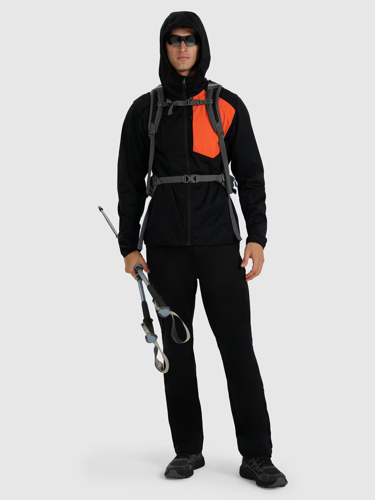 4F Geacă softshell anti-vânt membrană 8000 pentru bărbați - neagră XXL