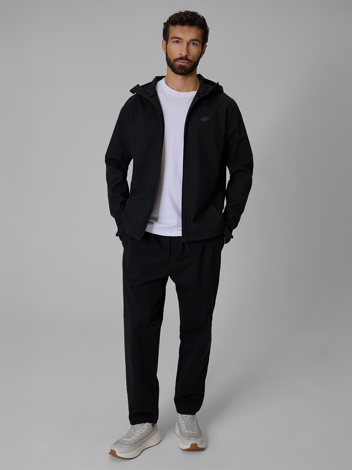 4F Geacă softshell membrană 5000 bărbați - neagră 3XL