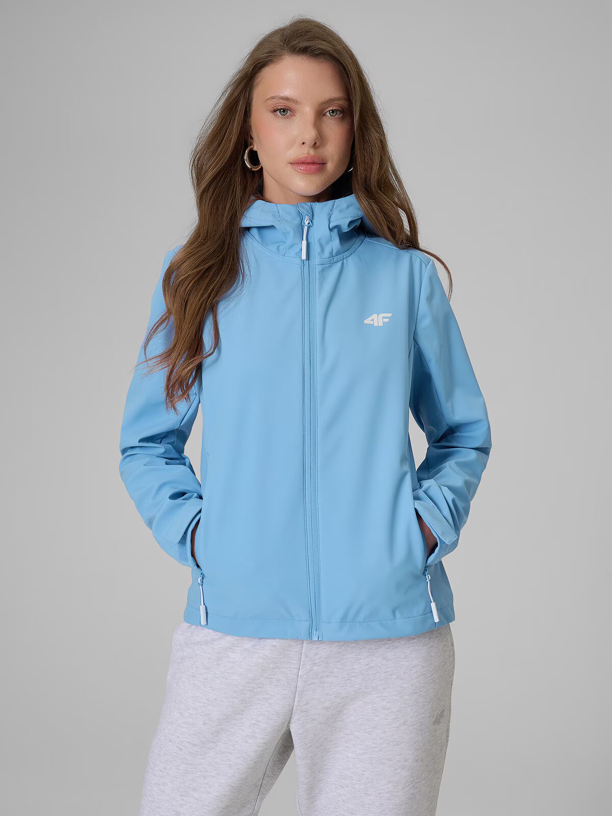 4F Geacă softshell rezistentă la vânt cu membrană 5000 pentru femei - albastră XS