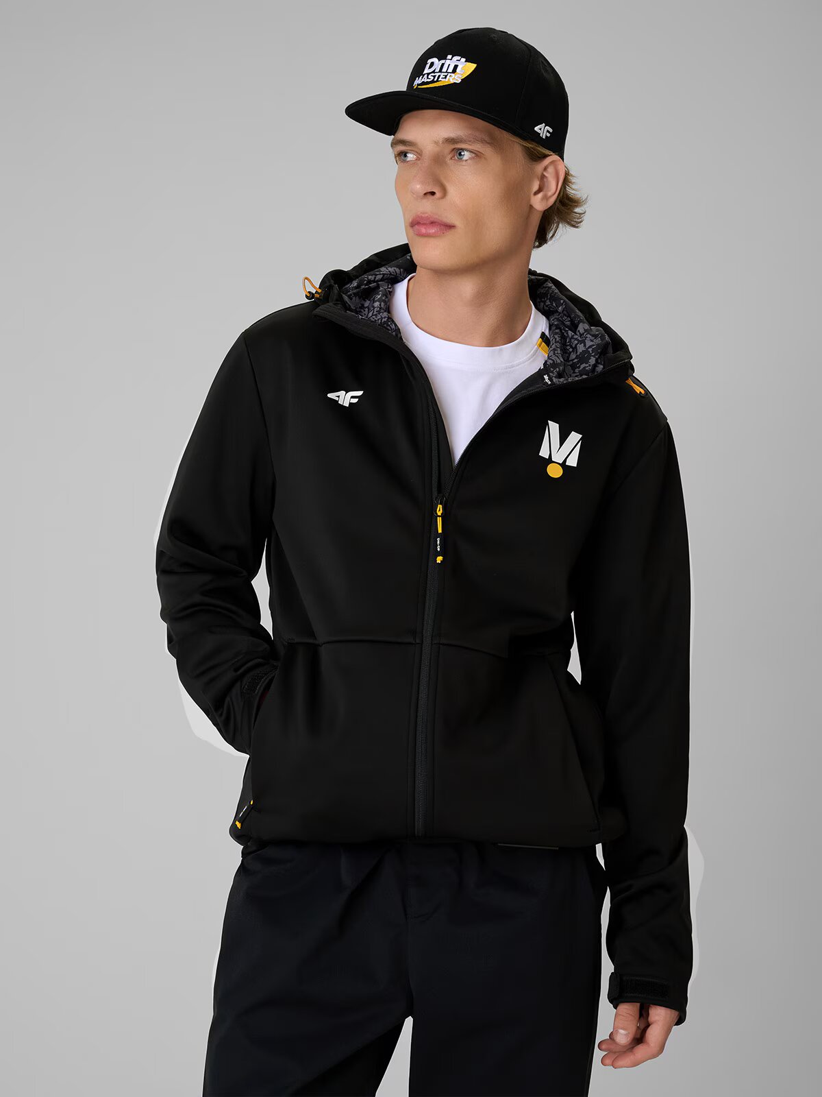 4F Geacă softshell rezistentă la vânt cu membrană 5000 unisex | Drift Masters - neagră M