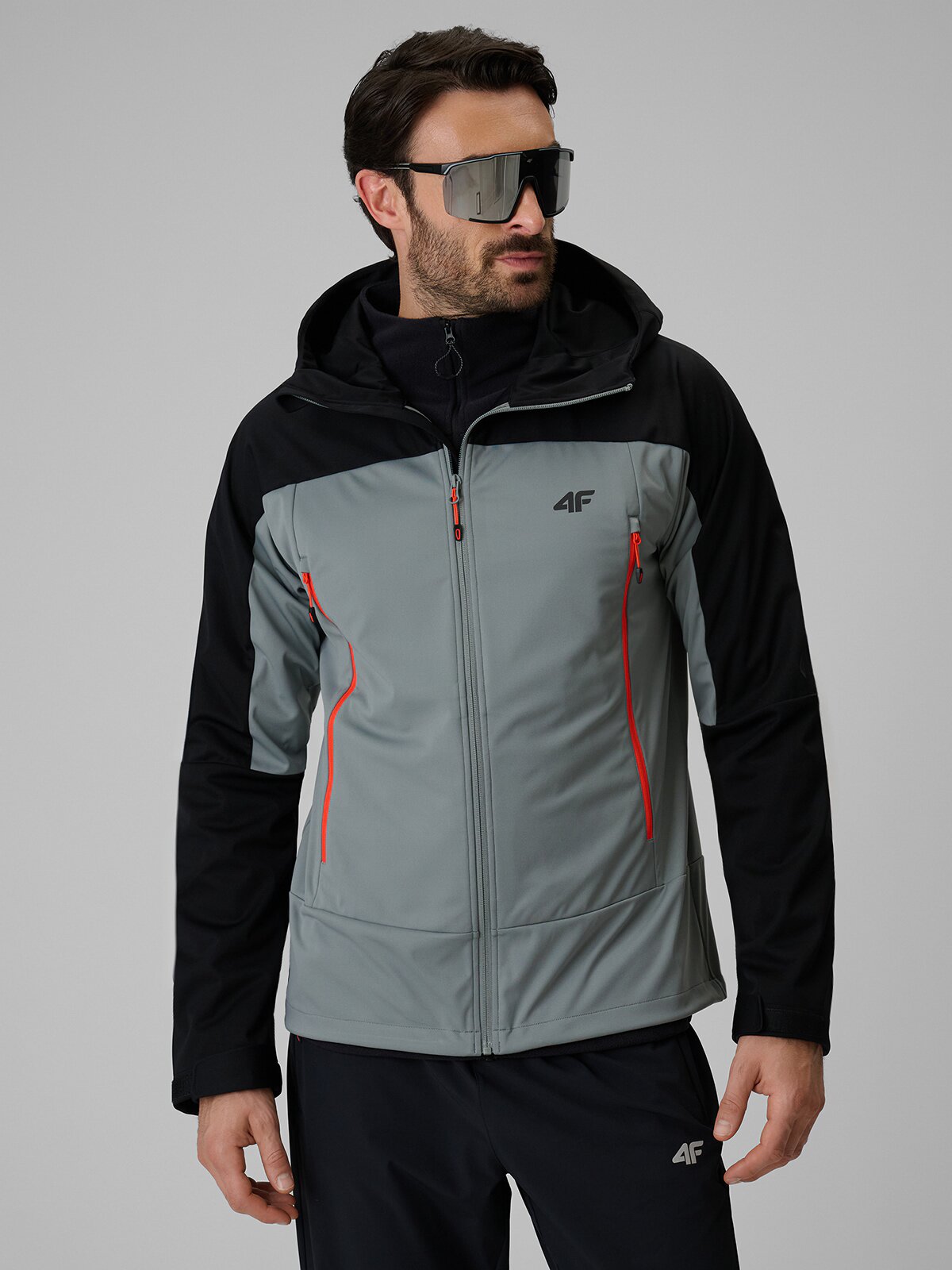 4F Geacă softshell rezistentă la vânt cu membrană 8000 pentru bărbați - XXL