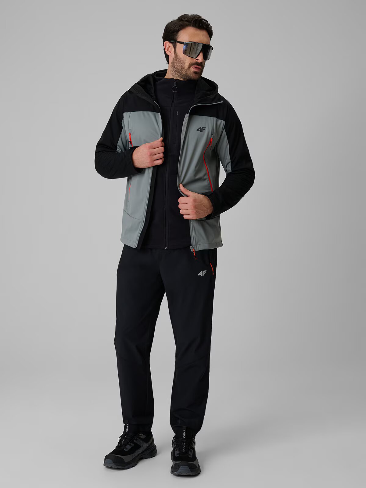 4F Geacă softshell rezistentă la vânt cu membrană 8000 pentru bărbați - XXL