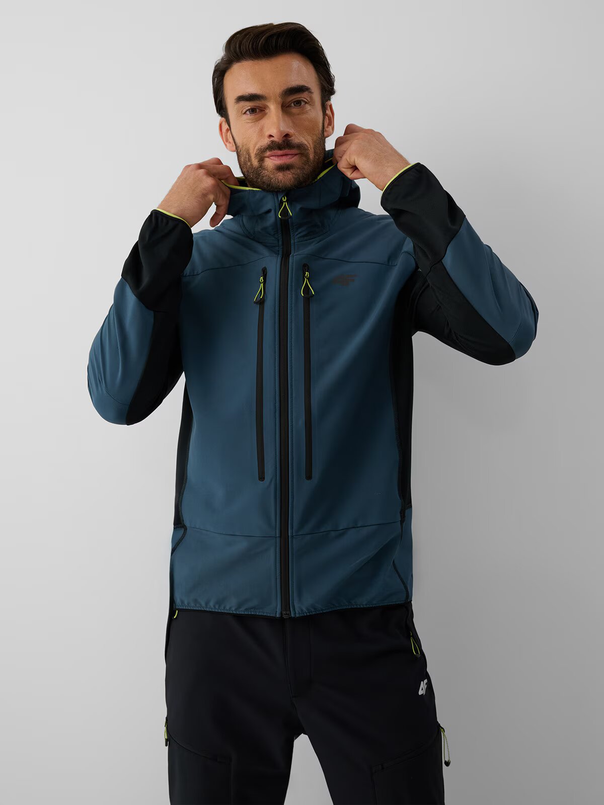 4F Geacă softshell rezistentă la vânt pentru bărbați - denim S