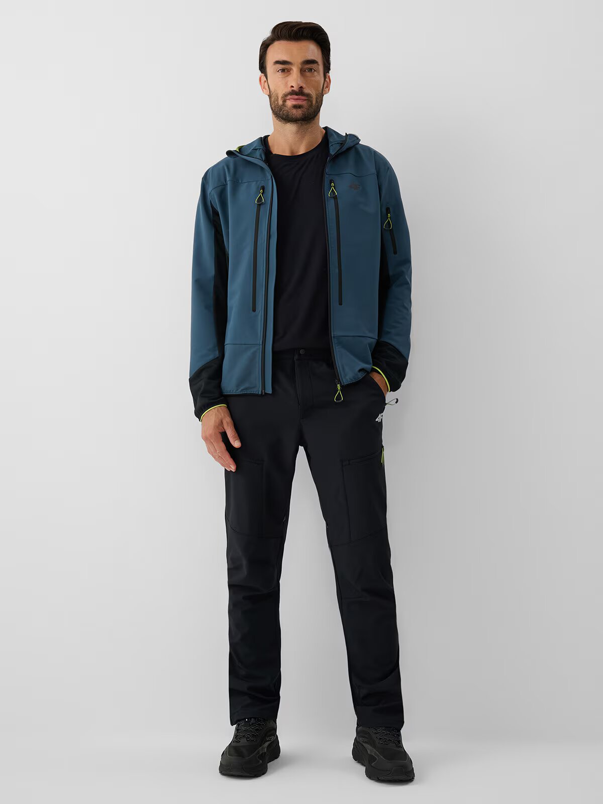 4F Geacă softshell rezistentă la vânt pentru bărbați - denim S