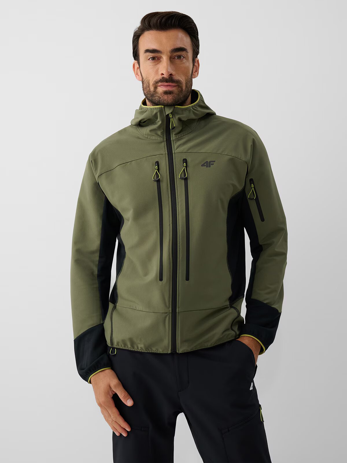 4F Geacă softshell rezistentă la vânt pentru bărbați - khaki L