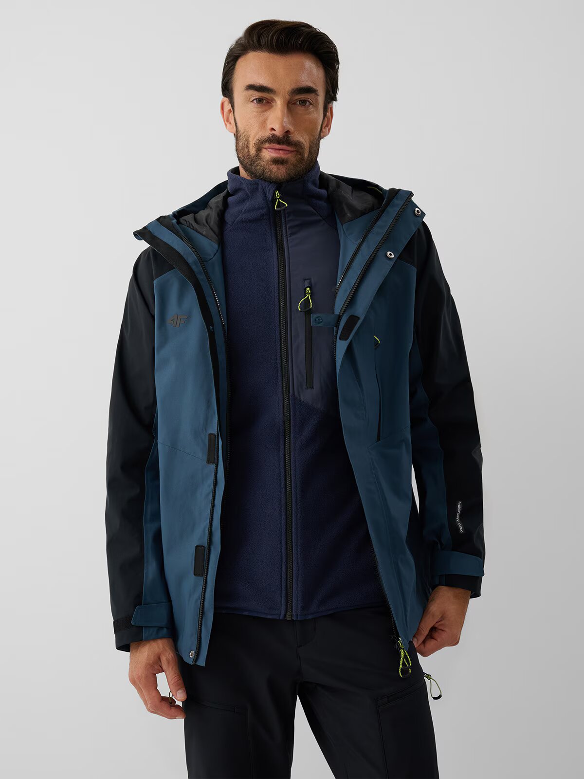 4F Geacă trekking 3în1 membrană 10000 pentru bărbați - denim XL