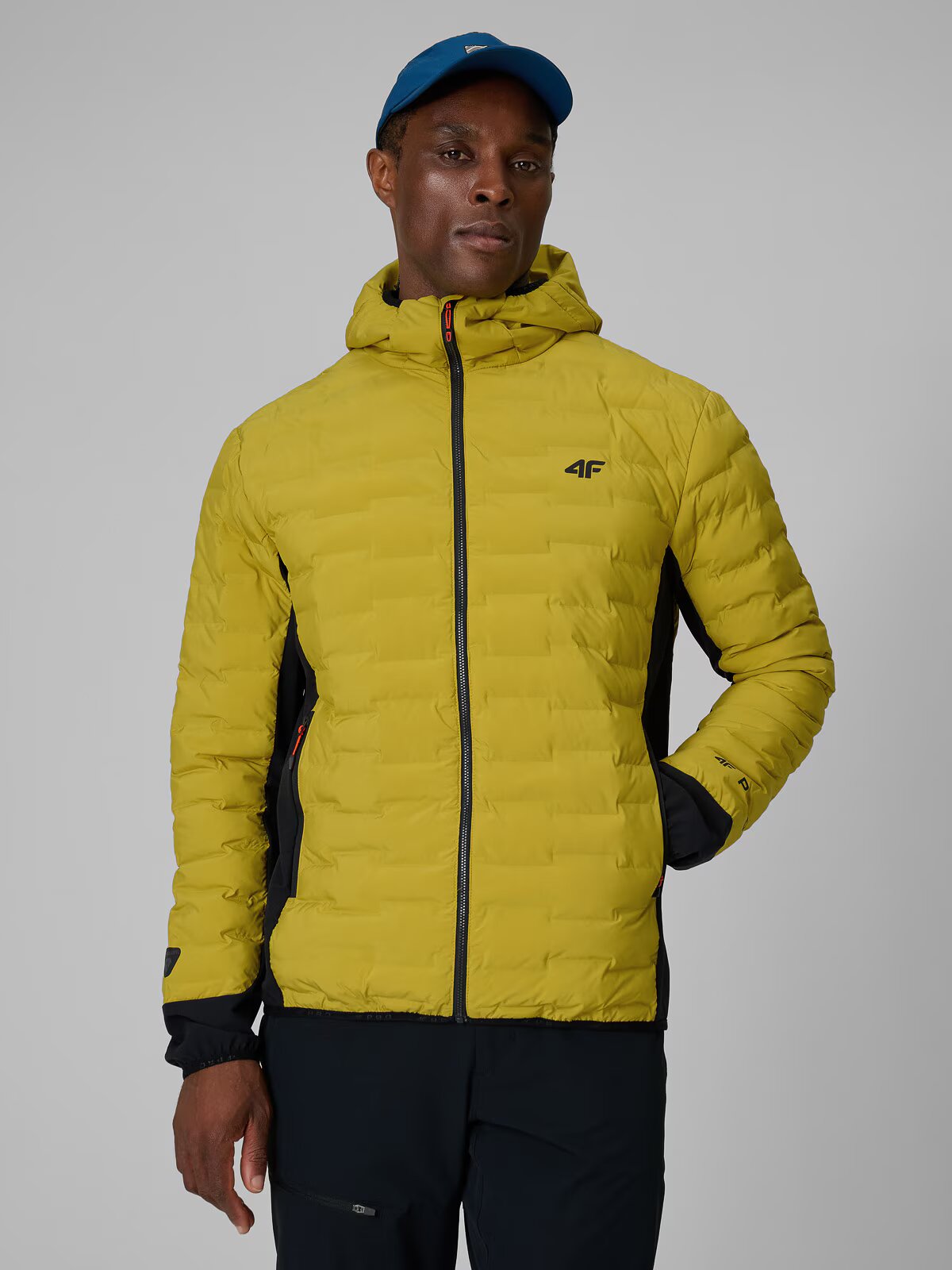 4F Geacă trekking cu umplutură Primaloft Silver pentru bărbați - galbenă 3XL