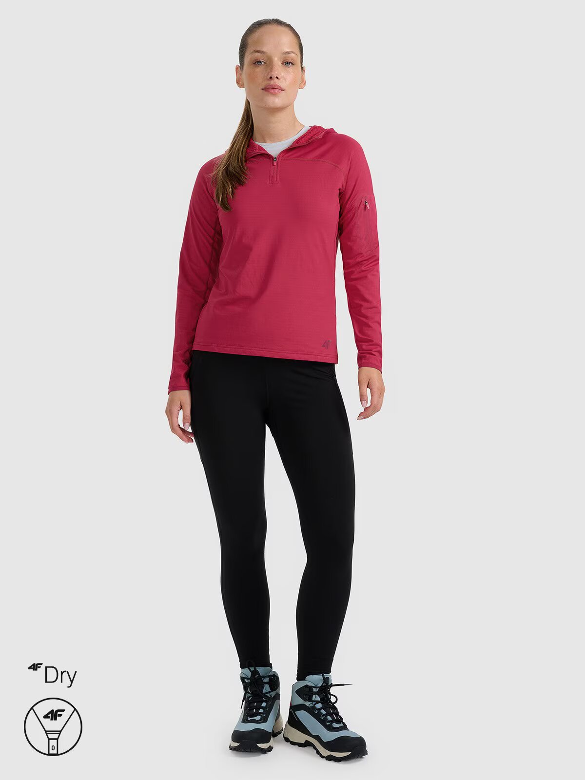 4F Hanorac de trekking regular cu uscare rapidă pentru femei - XS