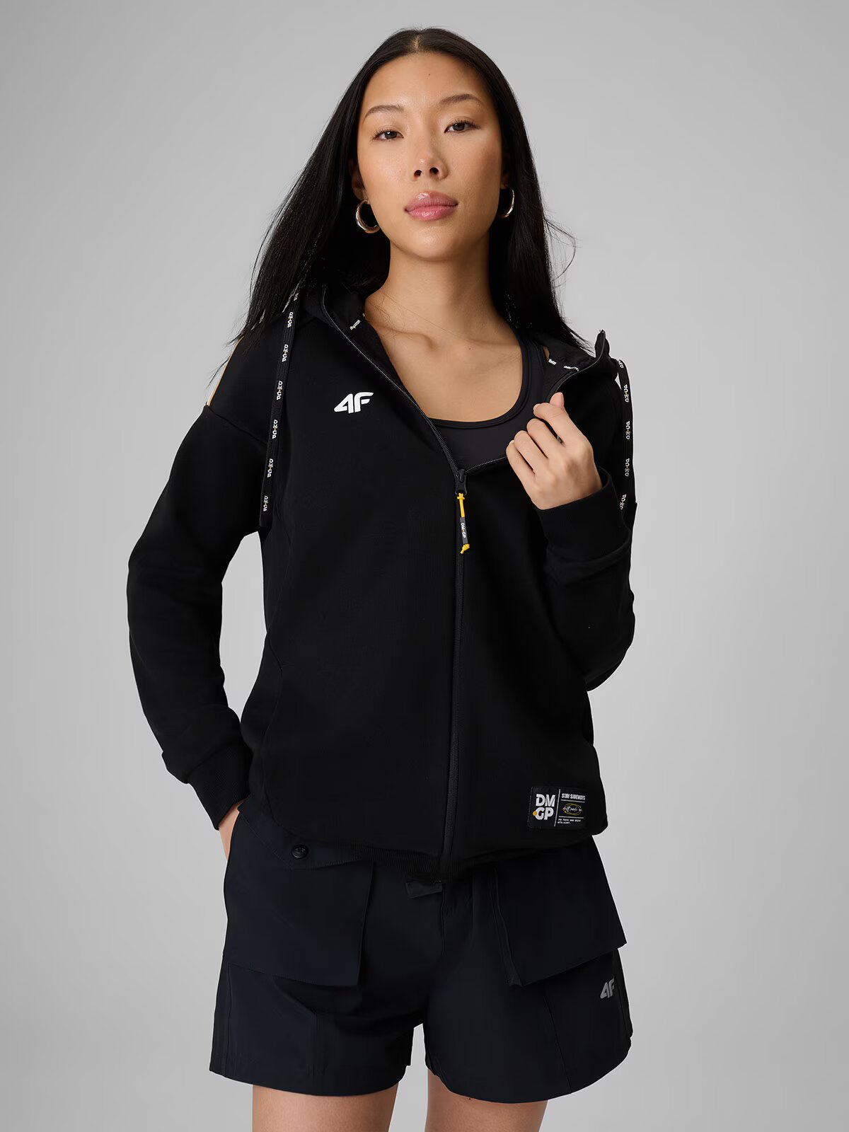 4F Hanorac regular cu glugă unisex x Drift Masters - L