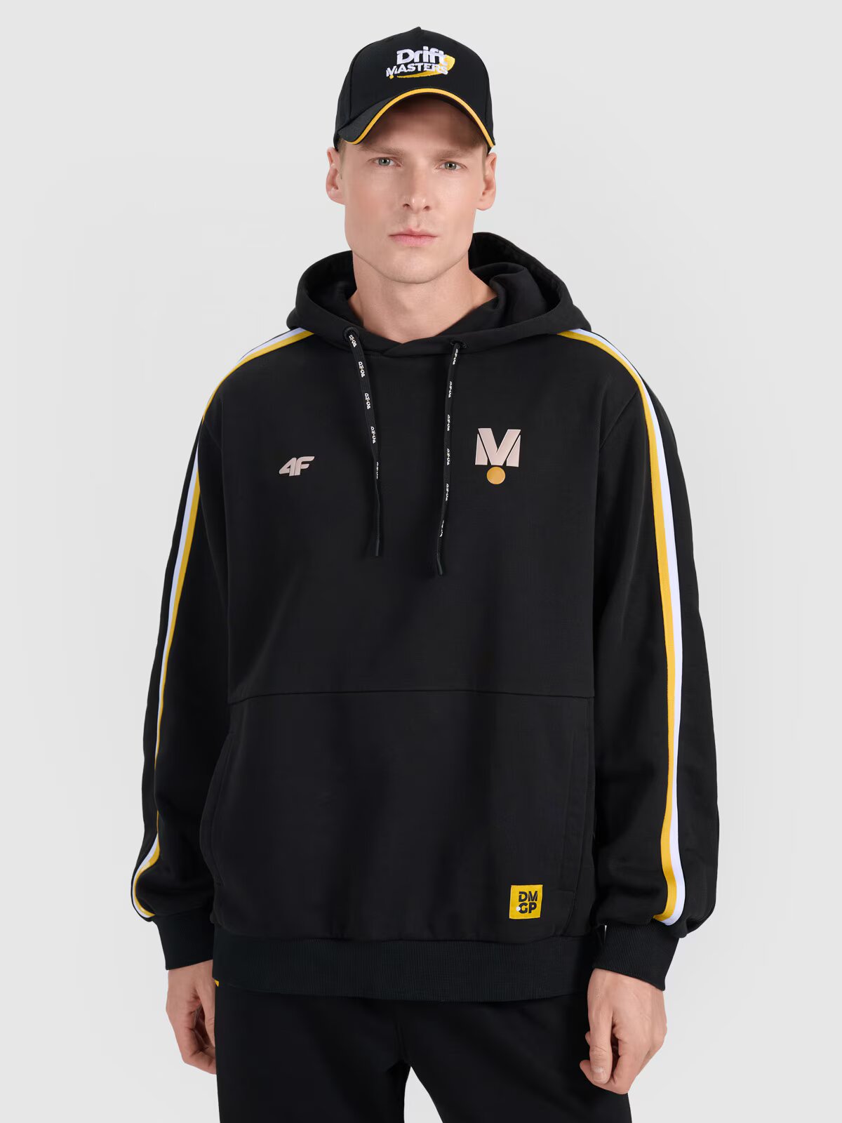 4F Hanorac unisex de trening fără fermoar cu glugă | Drift Masters - XS