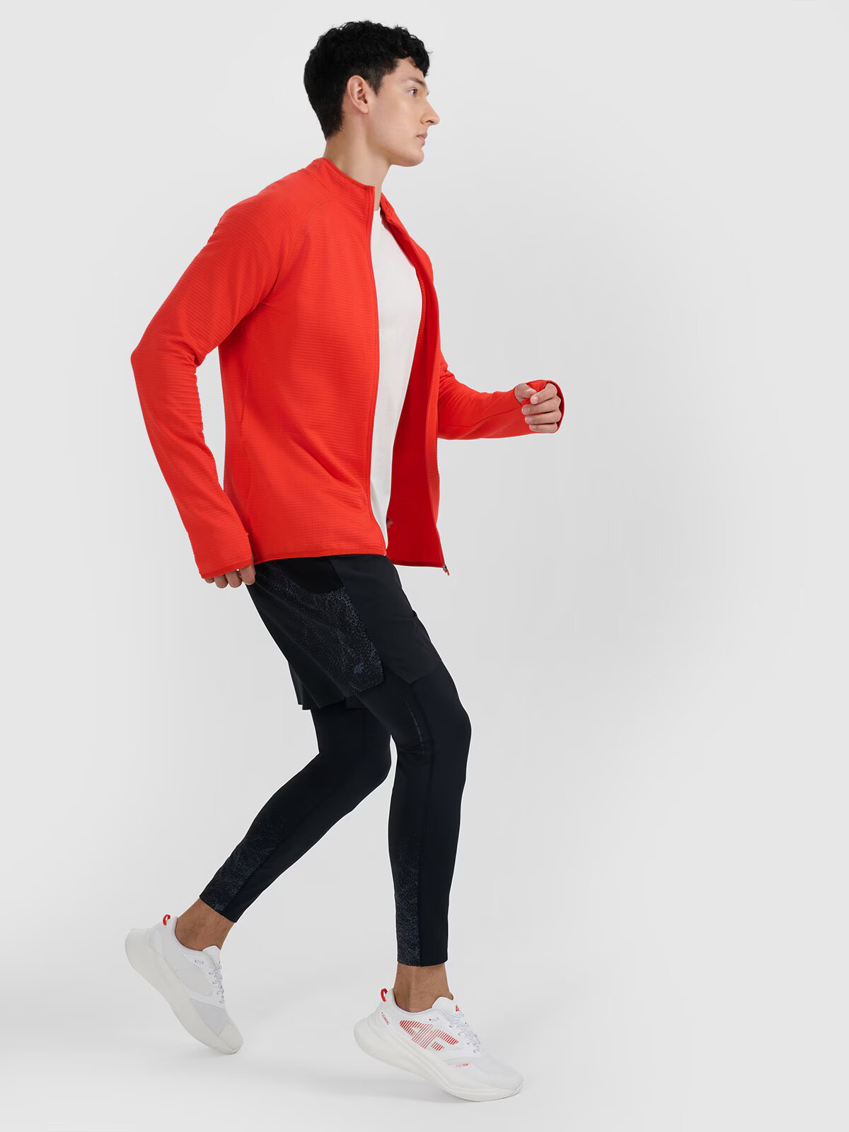 4F Încălțăminte joasă de alergare Flow Run 1.0 unisex - albă 41