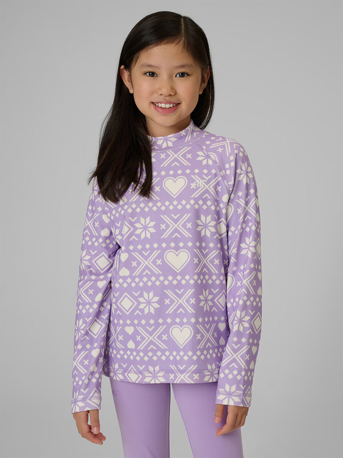 4F Lenjerie termică fleece (sus) pentru fete - 122/128 (6-8 ani)