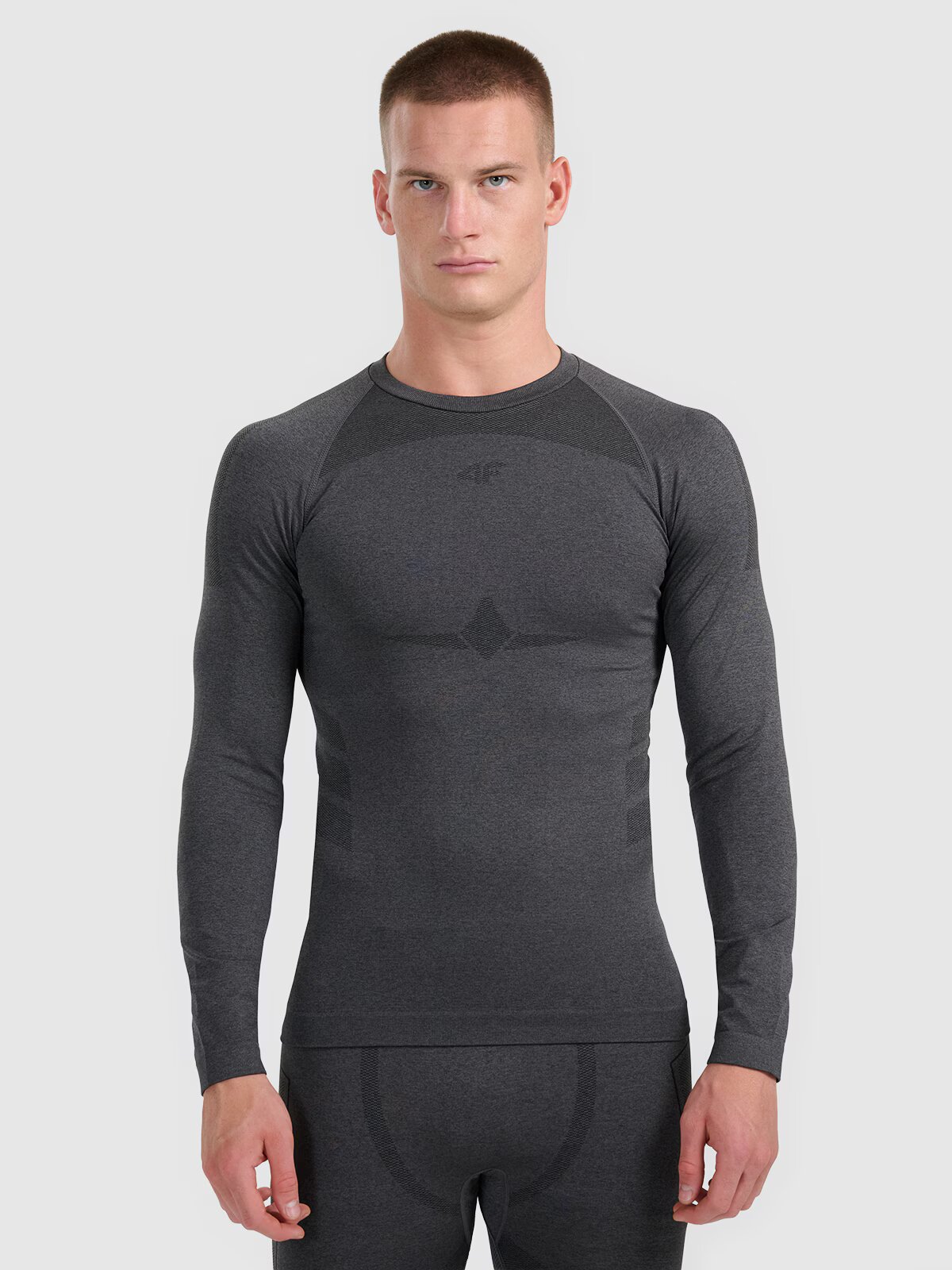 4F Lenjerie termoactivă fără cusături (bluză) pentru bărbați - gri XXL/3XL