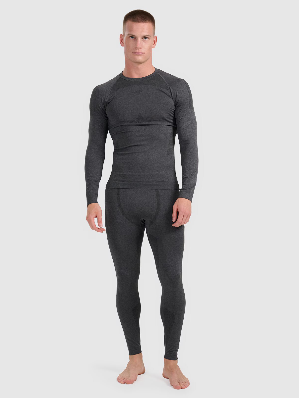 4F Lenjerie termoactivă fără cusături (bluză) pentru bărbați - gri XXL/3XL