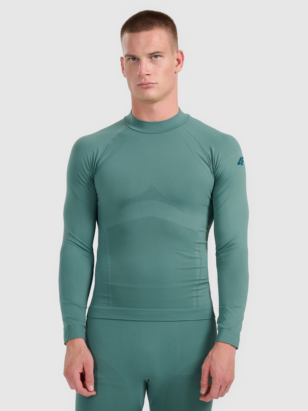 4F Lenjerie termoactivă fără cusături (bluză) pentru bărbați - verde L/XL