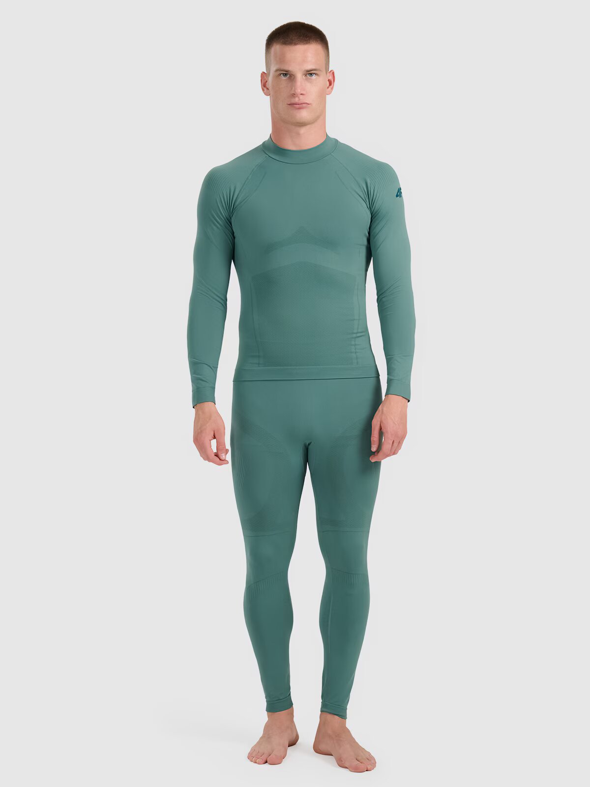 4F Lenjerie termoactivă fără cusături (bluză) pentru bărbați - verde L/XL