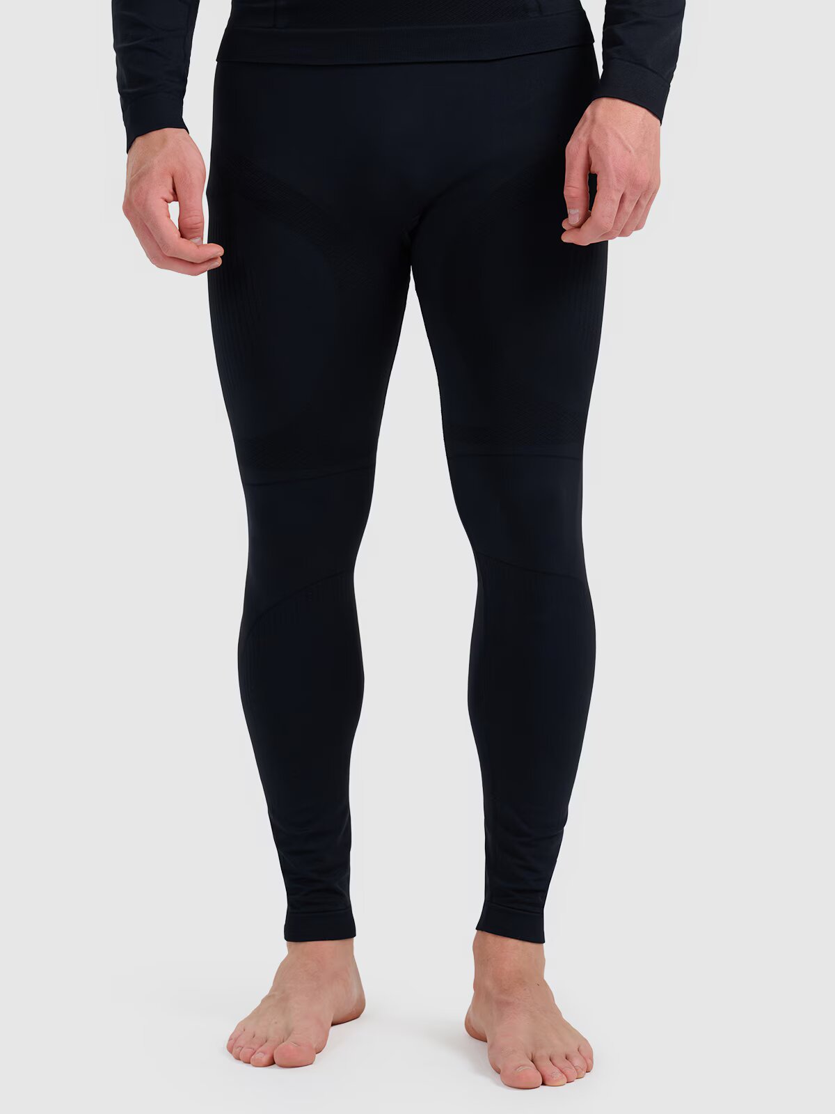 4F Lenjerie termoactivă fără cusături (colanți) pentru bărbați - neagră XXL/3XL