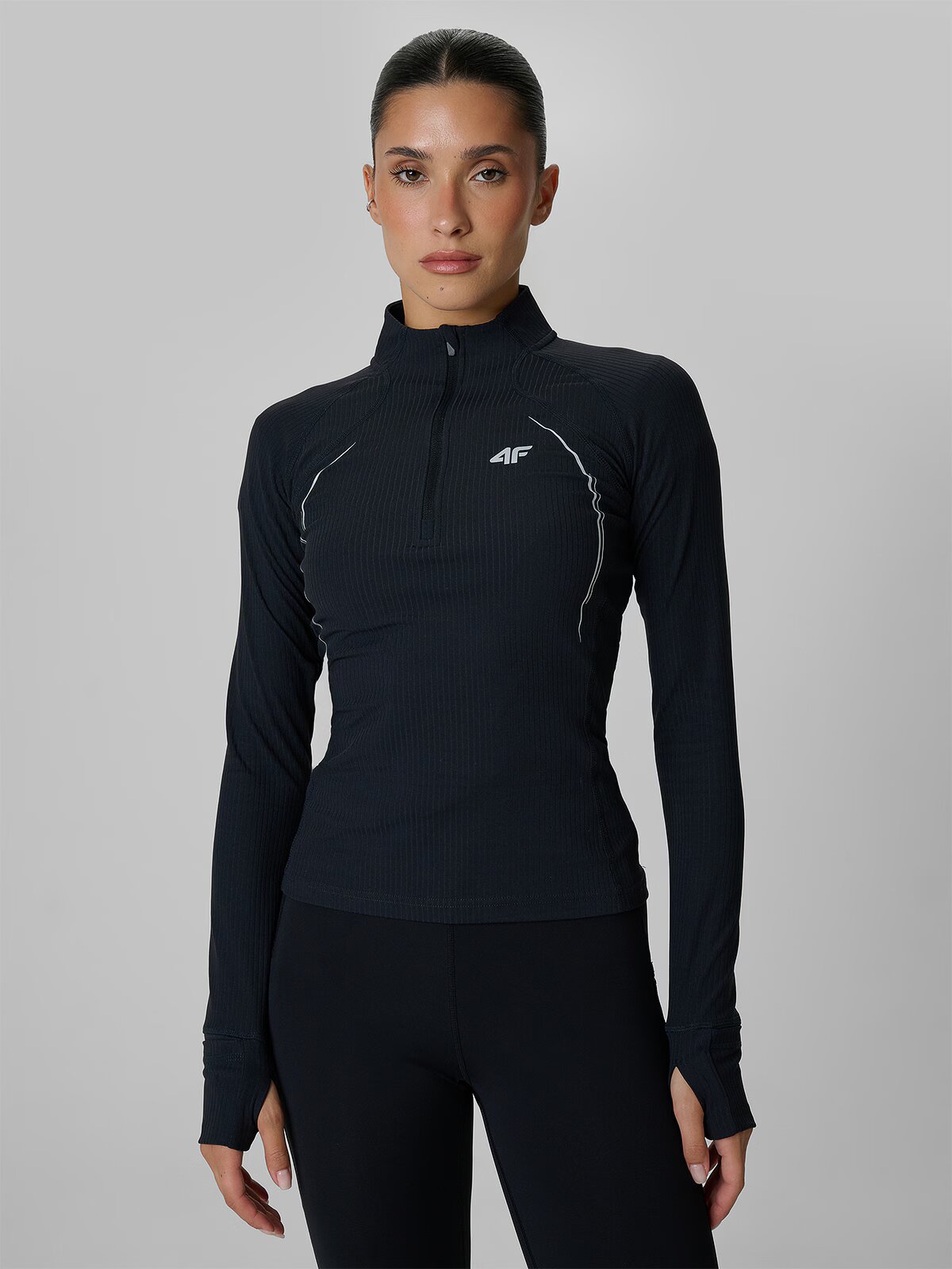 4F Longsleeve de antrenament slim cu uscare rapidă pentru femei - M