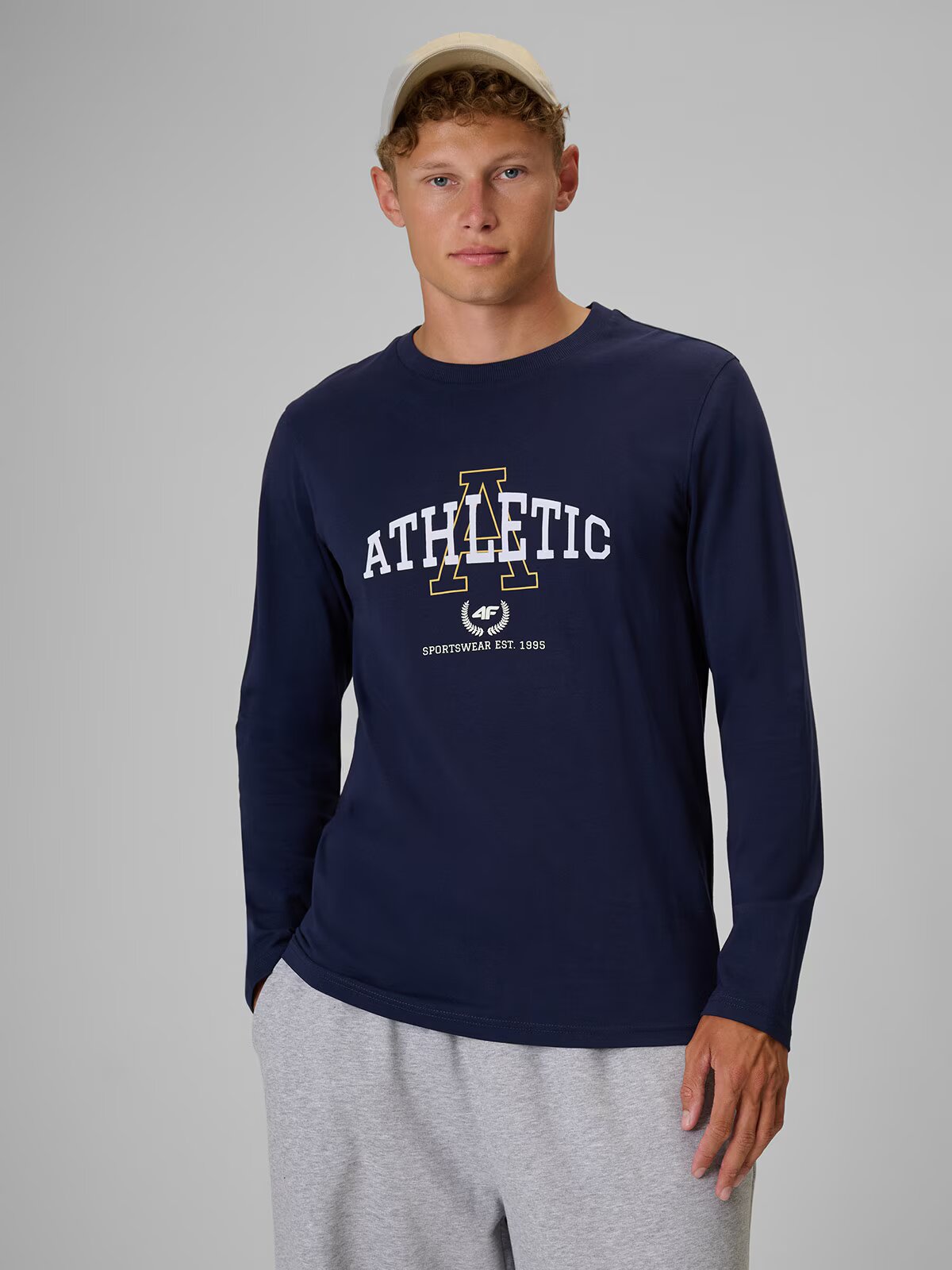 4F Longsleeve regular cu imprimeu pentru bărbați - L