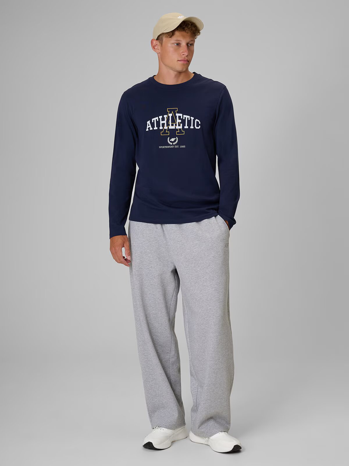 4F Longsleeve regular cu imprimeu pentru bărbați - L