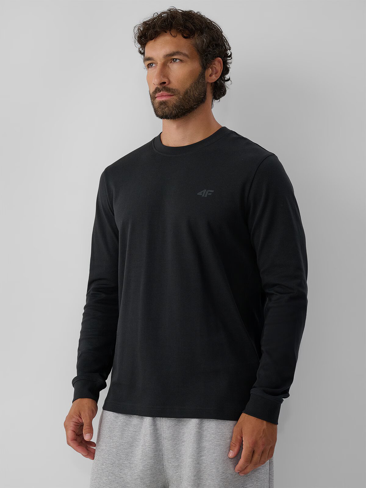 4F Longsleeve regular simplu pentru bărbați - XXL