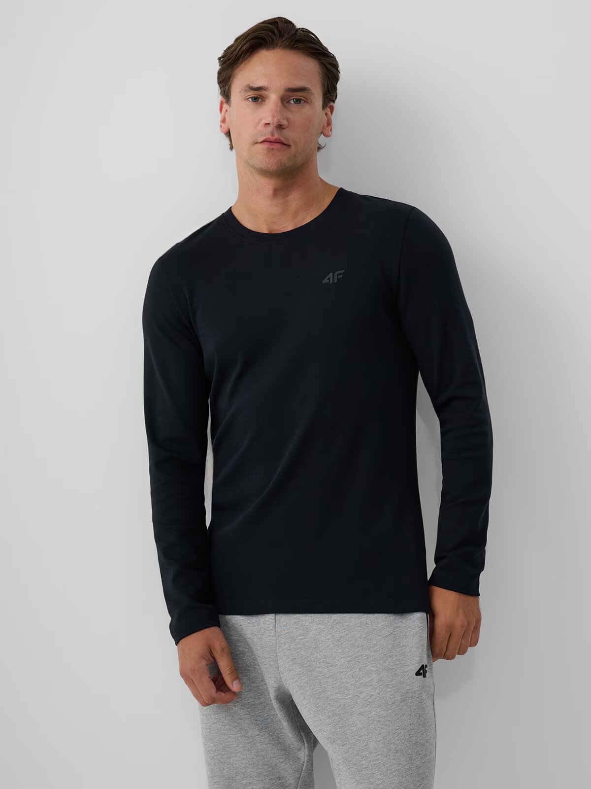 4F Longsleeve slim simplu pentru bărbați - L