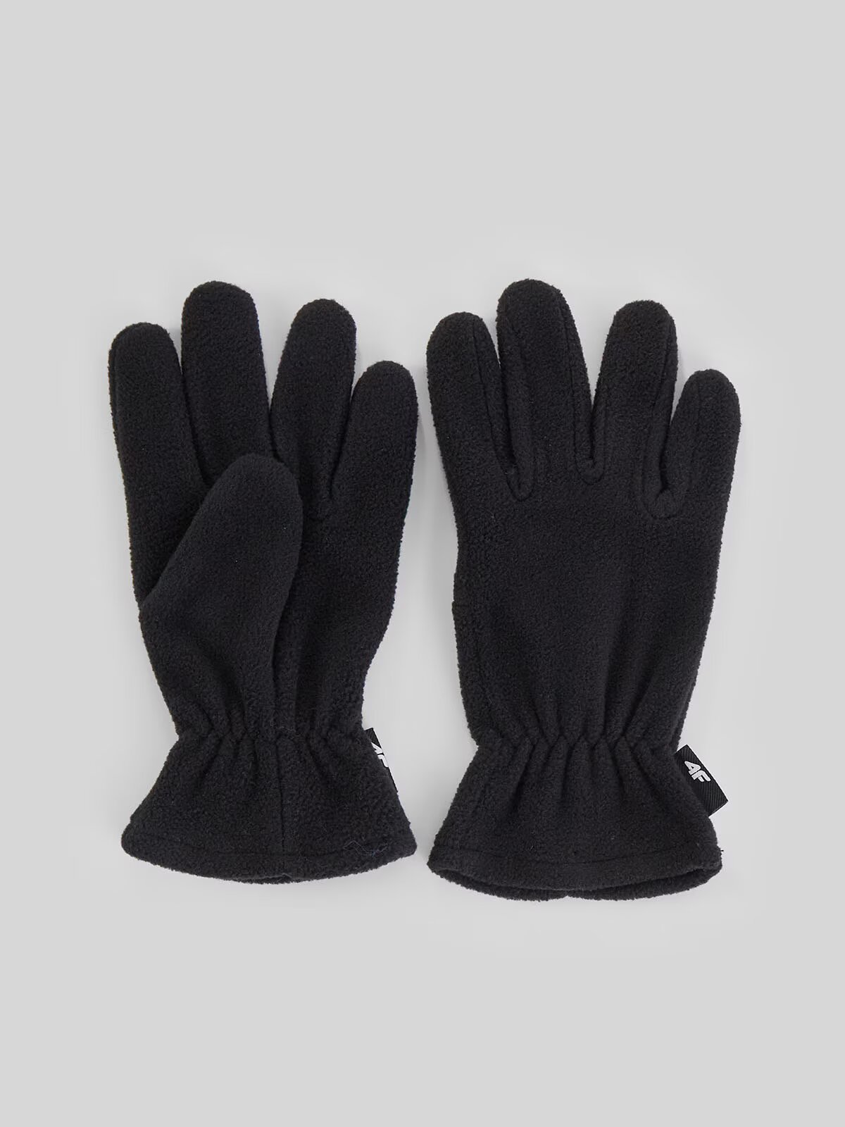 4F Mănuși fleece Touch Screen pentru copii - negre L/XL