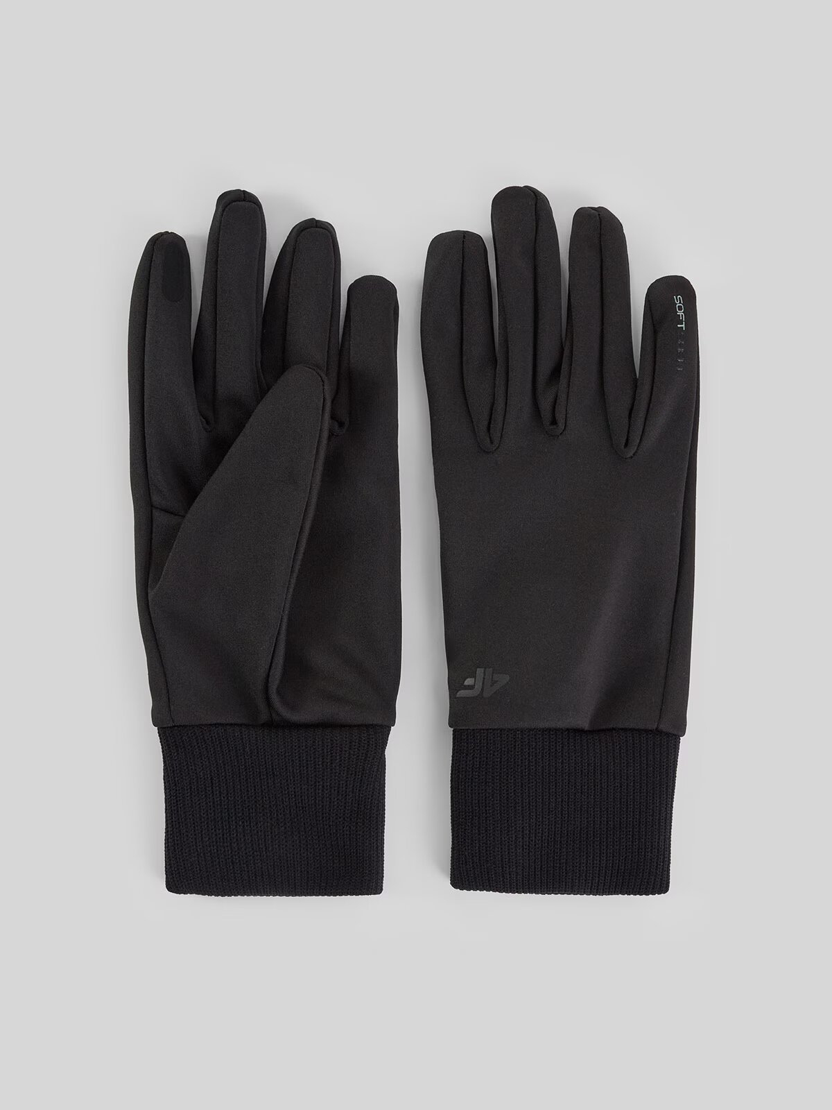 4F Mănuși softshell Touch Screen unisex - negre XL