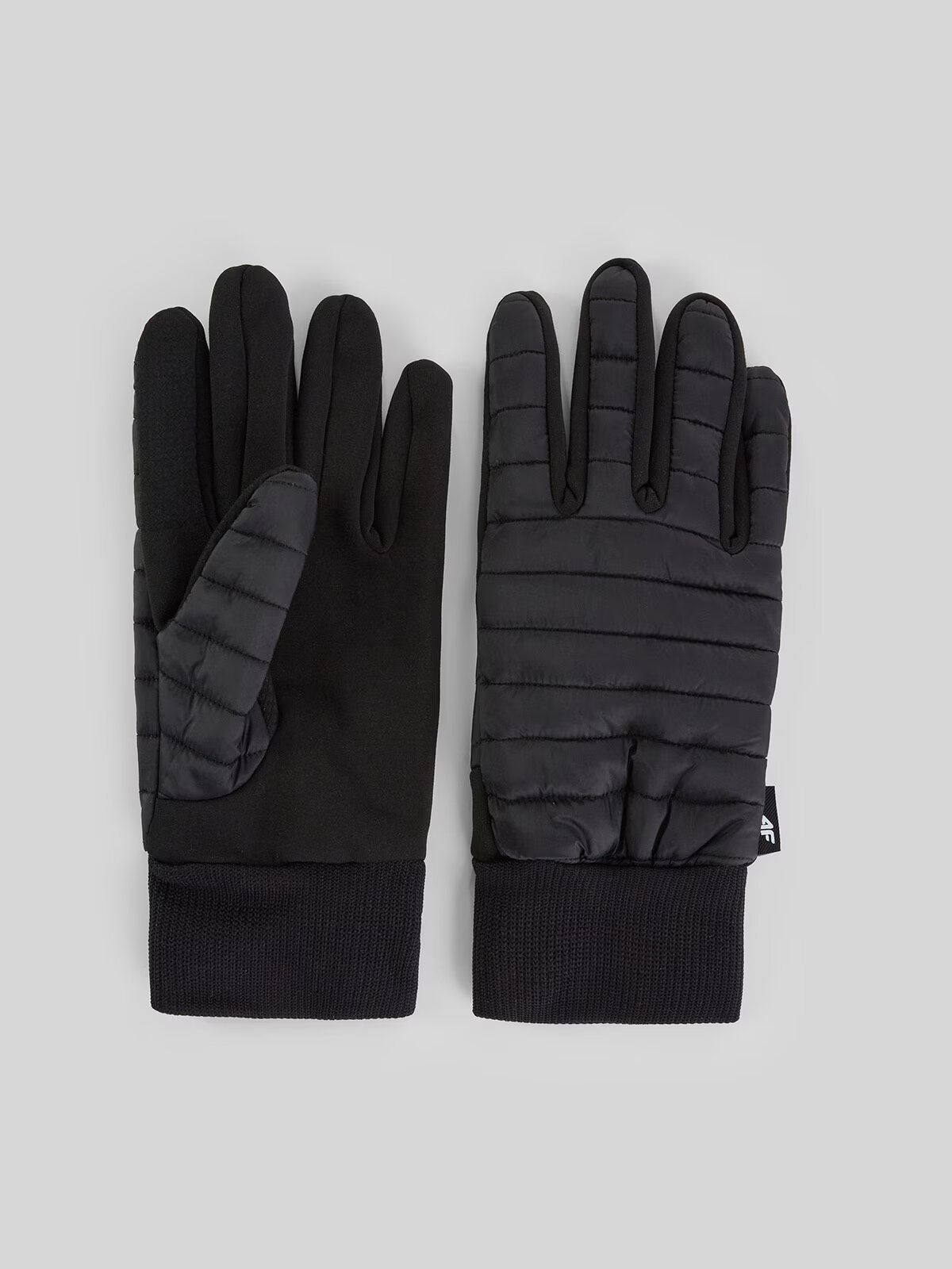 4F Mănuși Touch Screen unisex - negre L