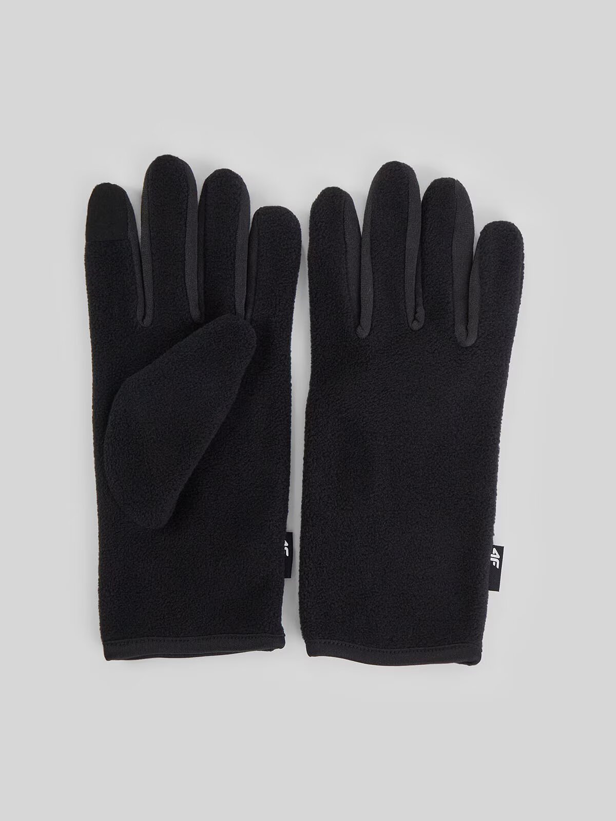 4F Mănuși tricotate Touch Screen unisex - negre L