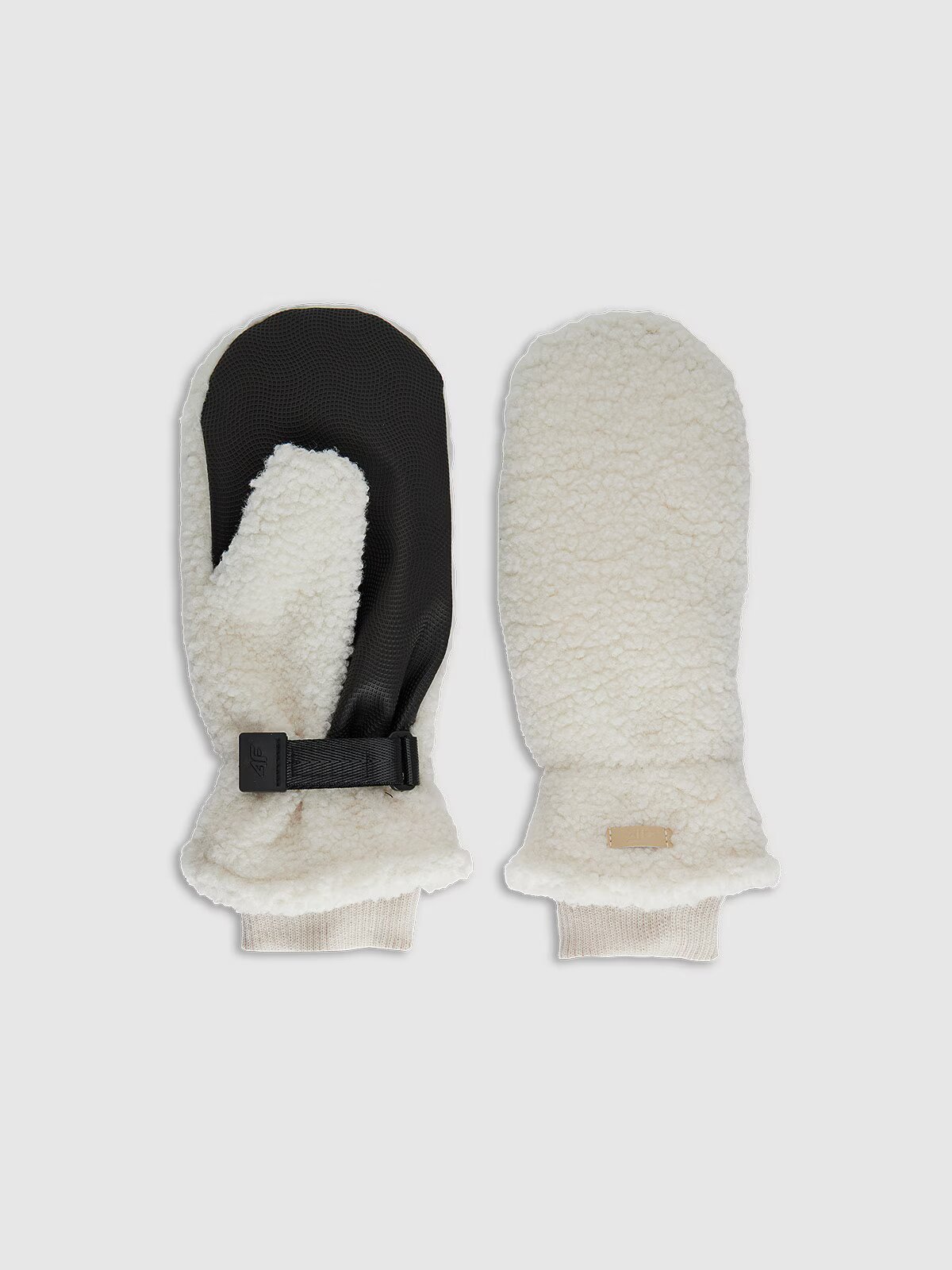 4F Mănuși unisex cu un deget - crem L/XL