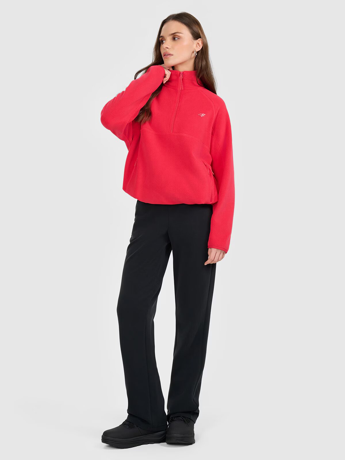 4F Pantaloni de molton cu modal pentru femei - negri XS