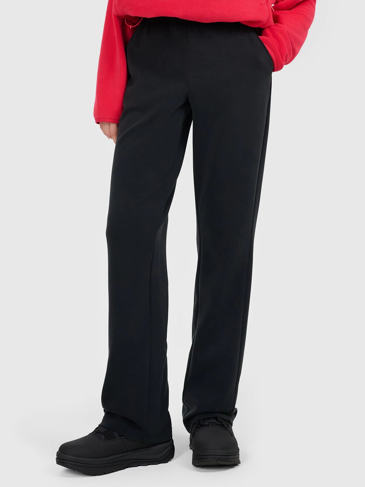 4F Pantaloni de molton cu modal pentru femei - negri XS