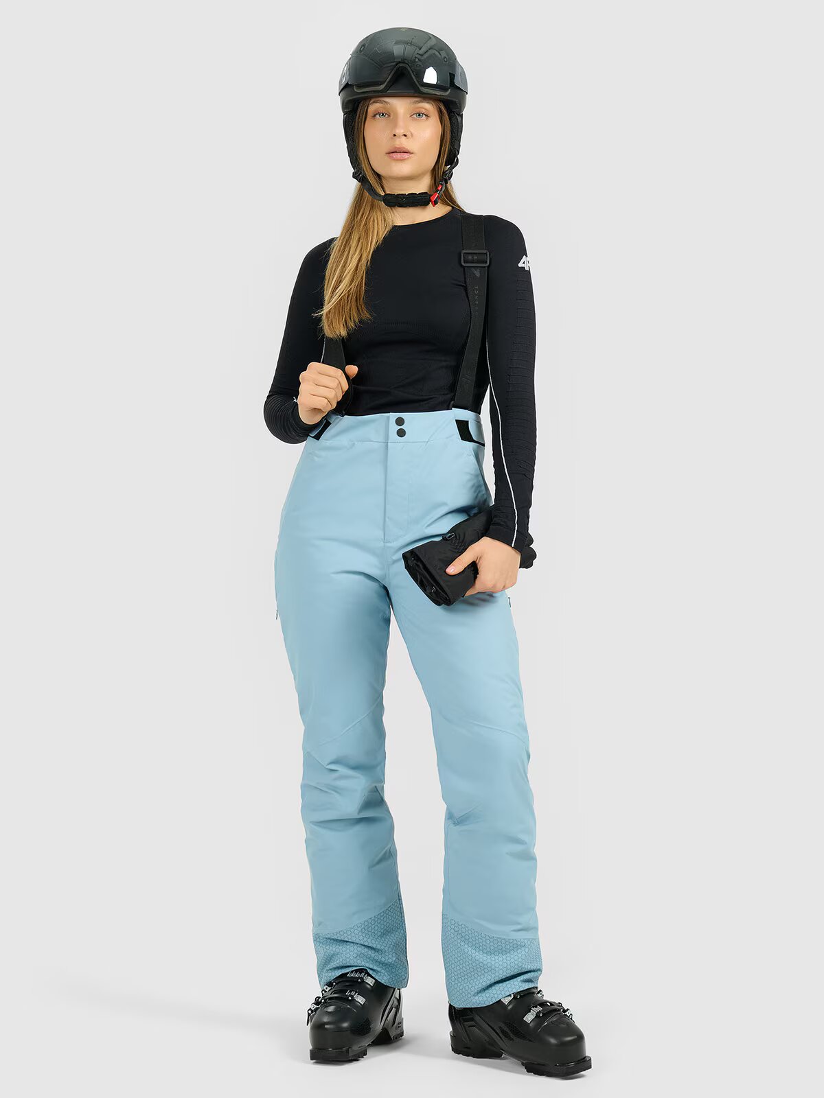 4F Pantaloni de schi cu bretele membrana Dermizax 20000 pentru femei - XL