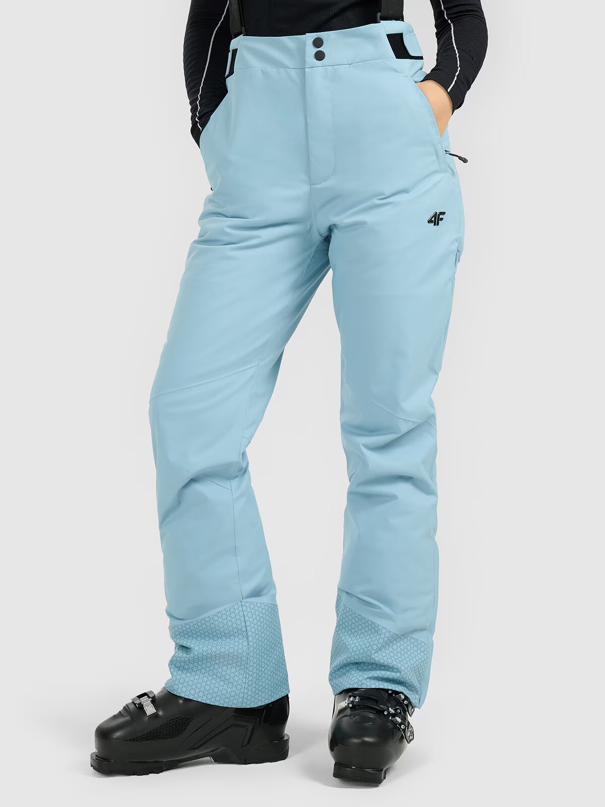 4F Pantaloni de schi cu bretele membrana Dermizax 20000 pentru femei - XL