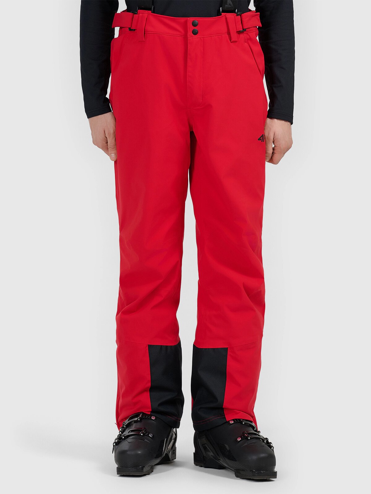 4F Pantaloni de schi cu membrană 5000 pentru bărbați - roșii 3XL