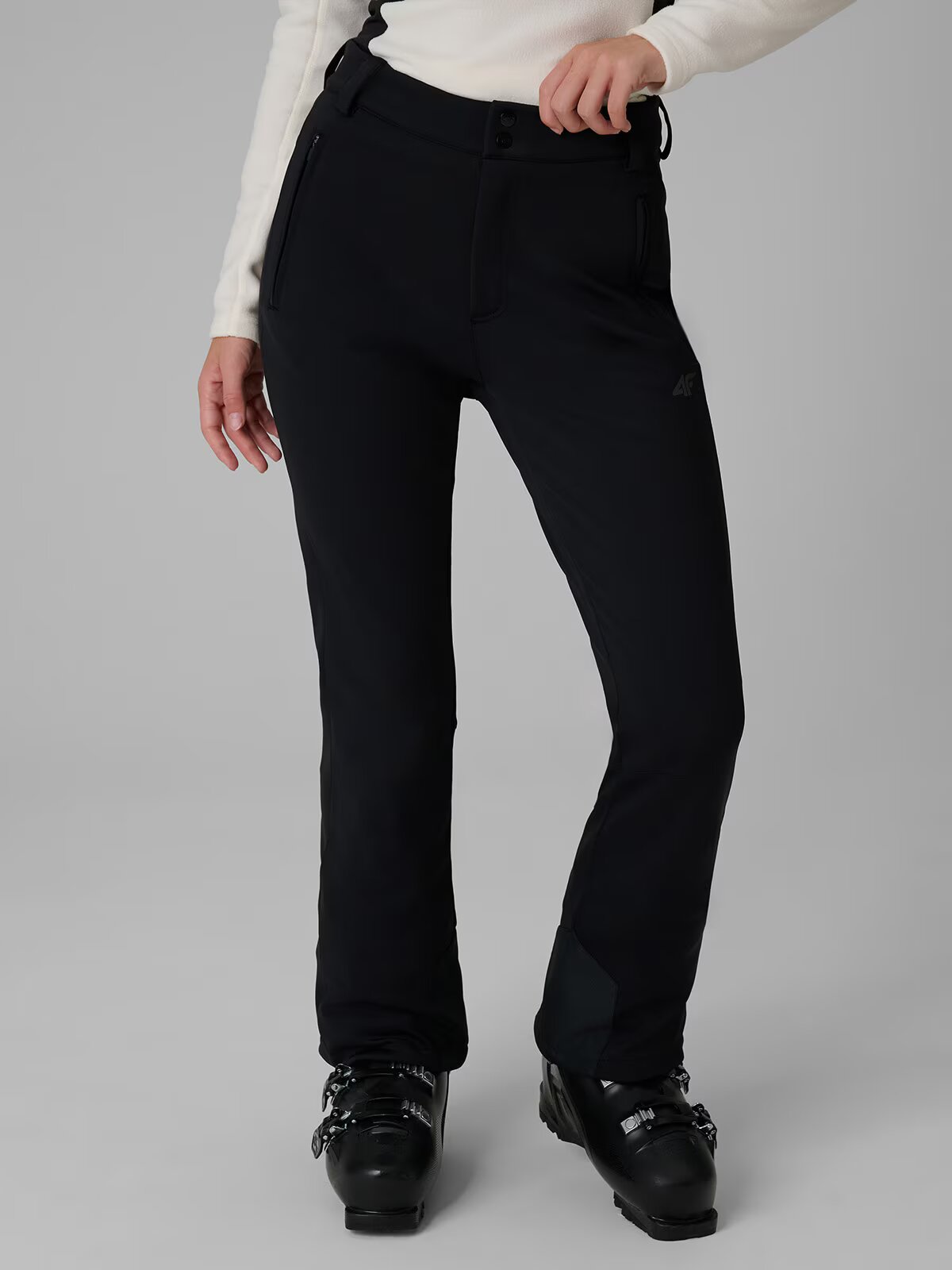 4F Pantaloni de schi cu membrană 8000 pentru femei - negri L