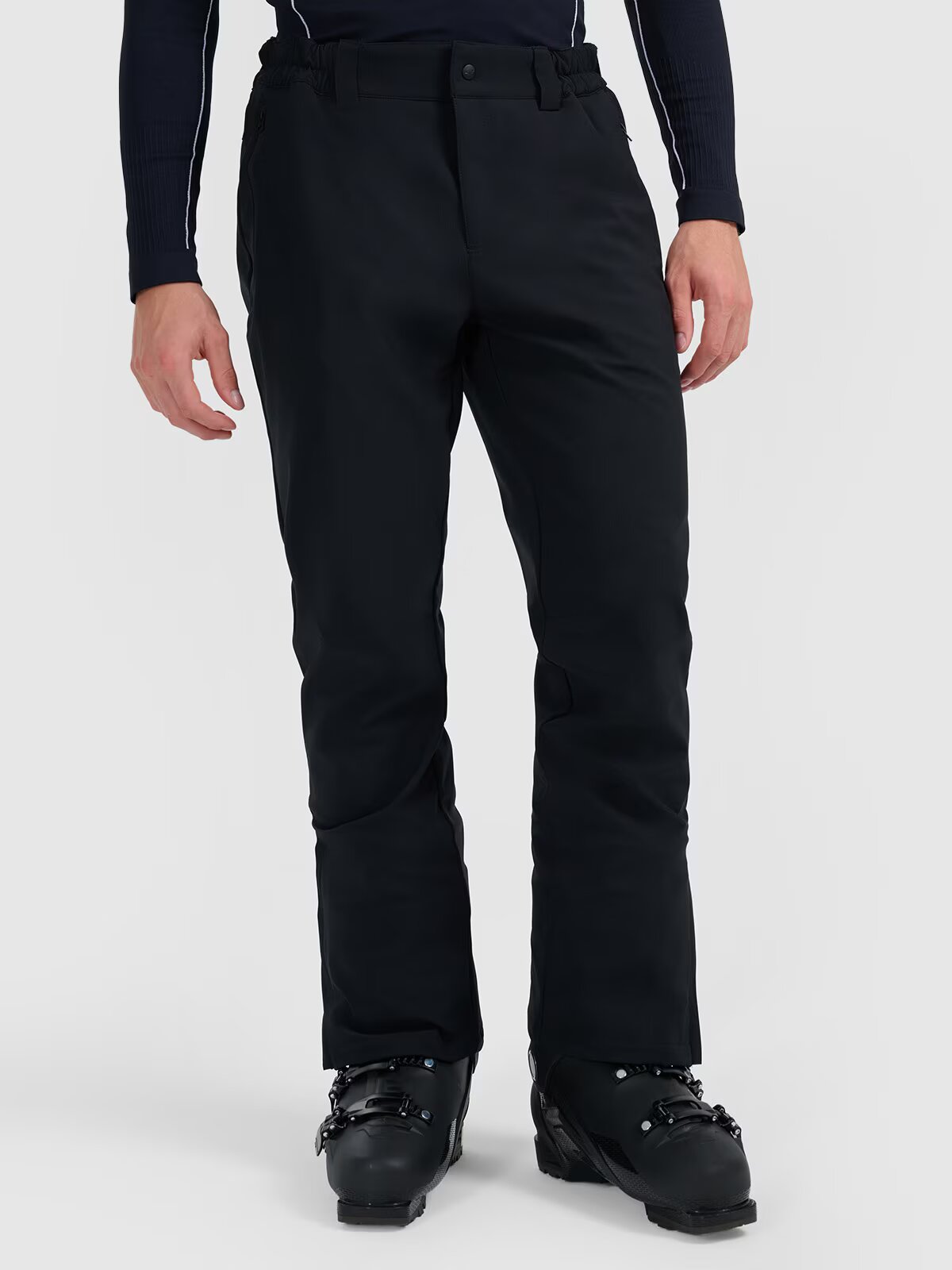 4F Pantaloni de schi din softshell membrana 8000 pentru bărbați - negri L