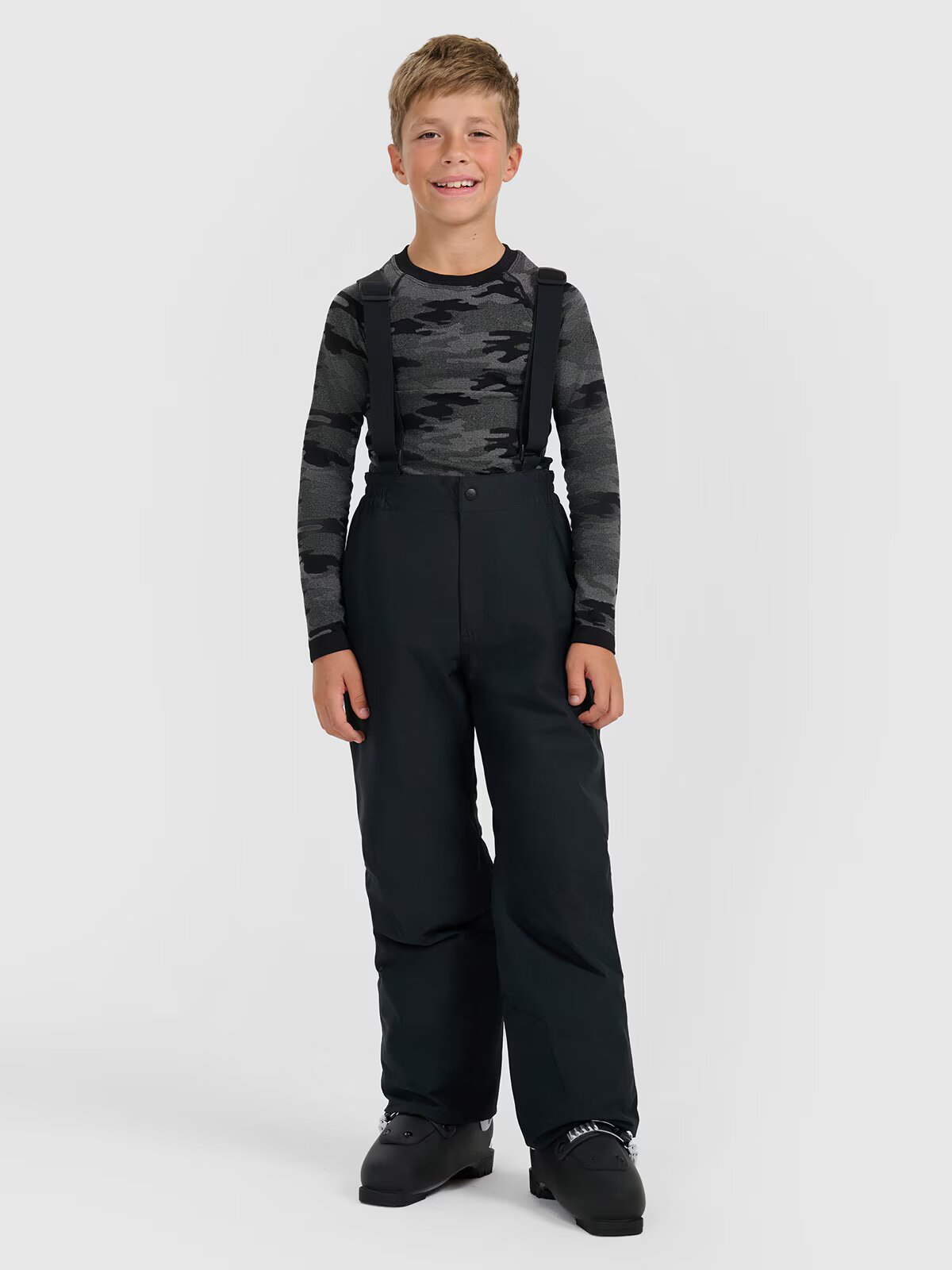 4F Pantaloni de schi membrana 5000 pentru băieți - negri 134