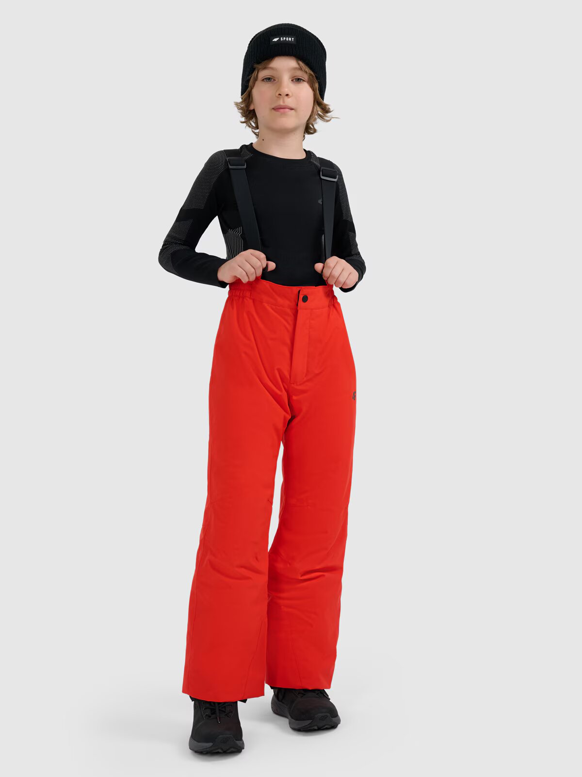 4F Pantaloni de schi membrana 5000 pentru băieți - roșii 164
