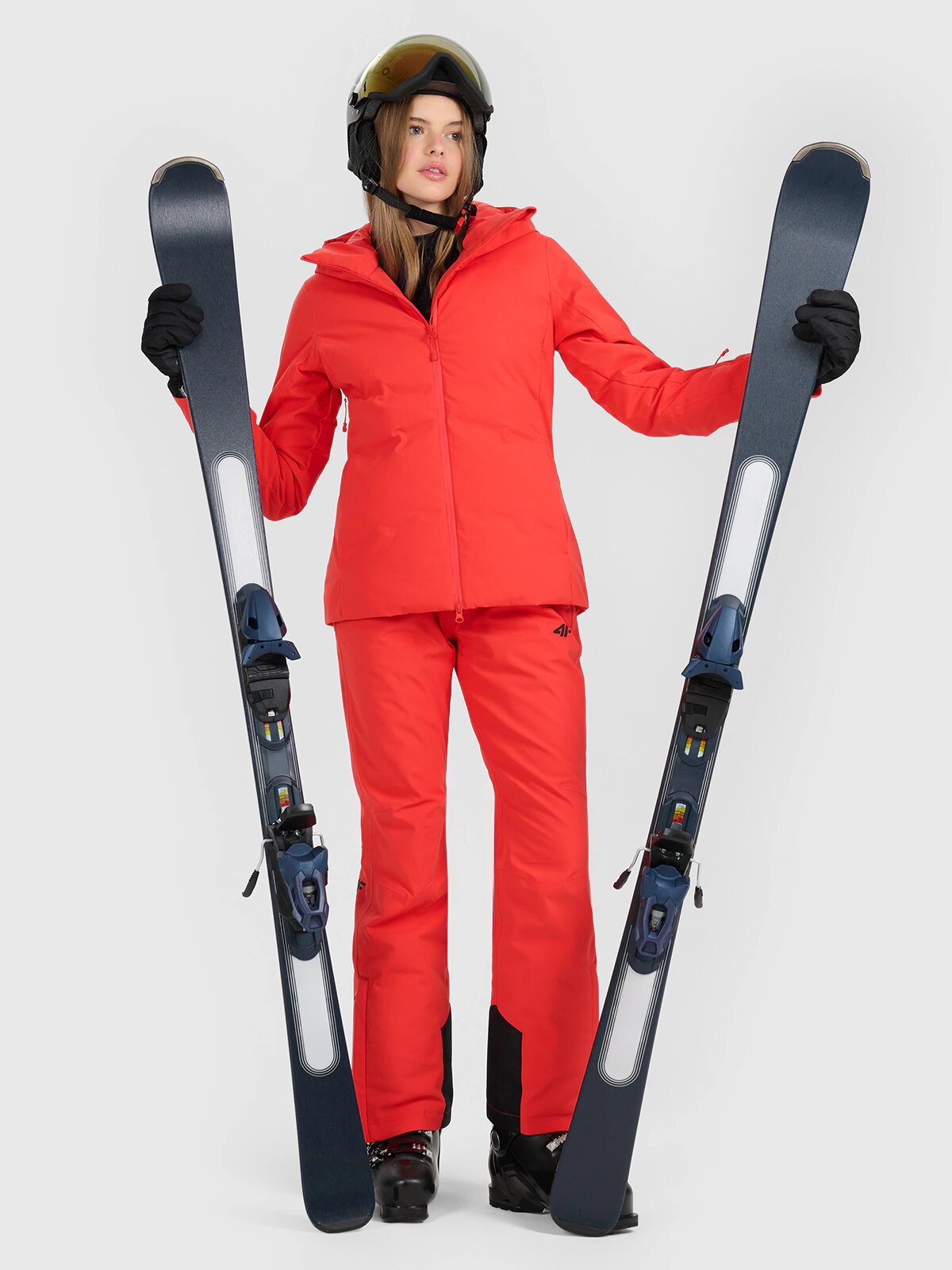 4F Pantaloni de schi membrana 5000 pentru femei - roșii XL
