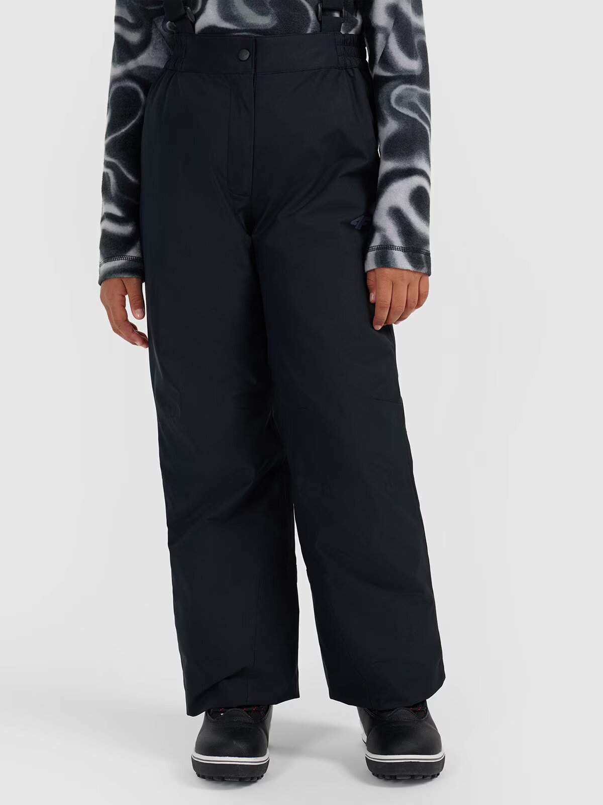 4F Pantaloni de schi membrana 5000 pentru fete - negri 134