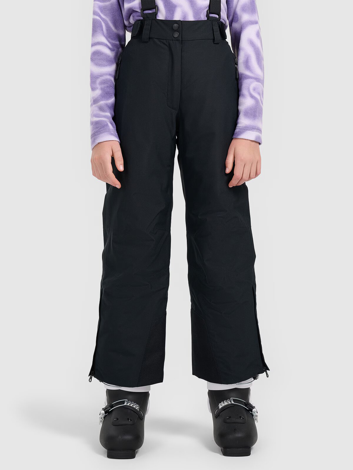 4F Pantaloni de schi membrana 8000 pentru fete - negri 122