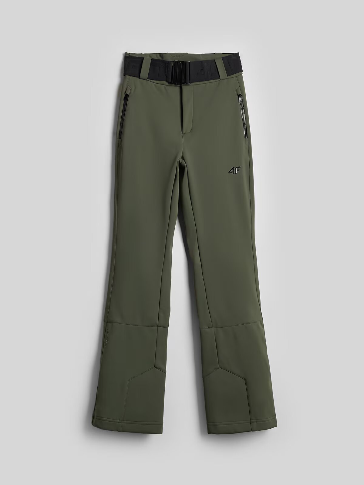 4F Pantaloni de schi PRO softshell rezistenți la vânt membrană 20000 pentru femei - khaki M