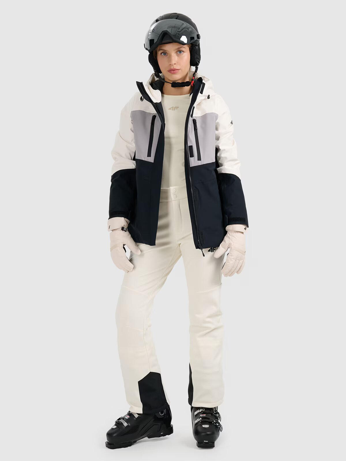 4F Pantaloni de schi softshell membrana 10000 pentru femei - S
